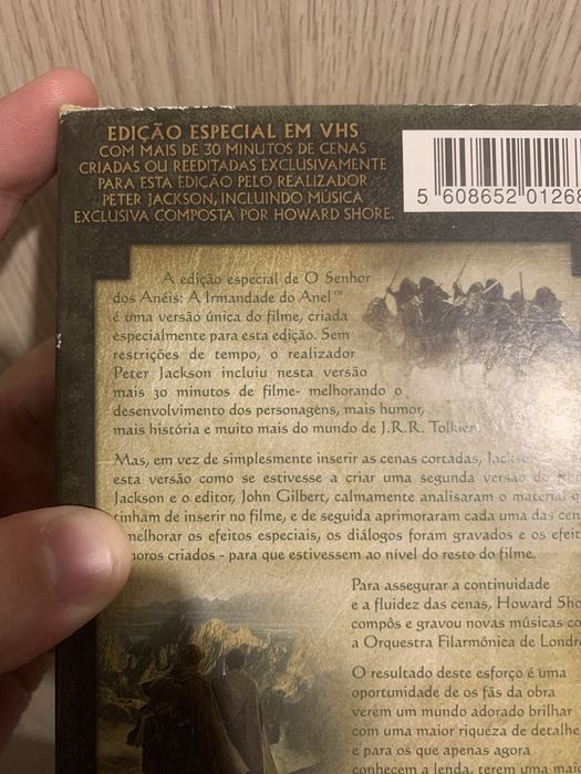 Senhor dos Aneis - A Irmandade do Anel VSH VERSÃO ALONGADA