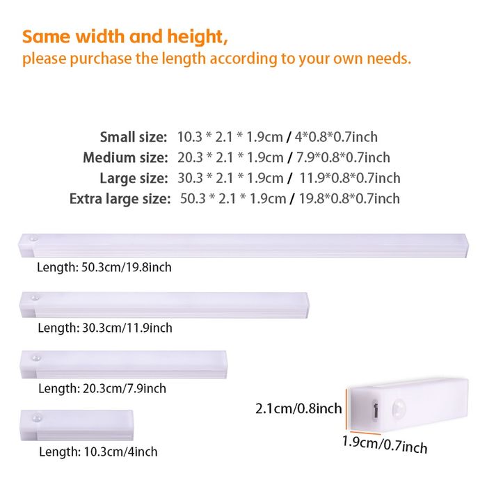 Акумуляторна LED лампа з датчиком руху | підсвітка | нічник|світильник