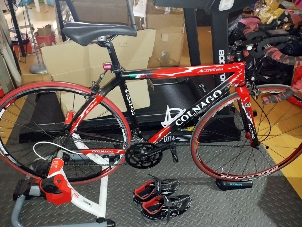 Bicicleta estrada Colnago + Rolo Elite