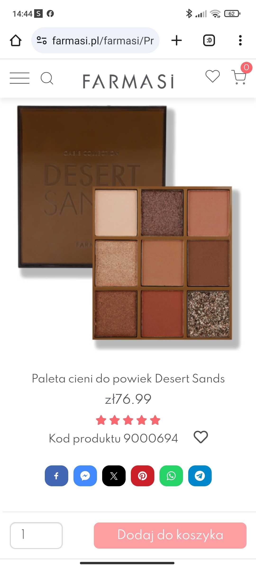 Paletka cieni Farmasi Desert Sands