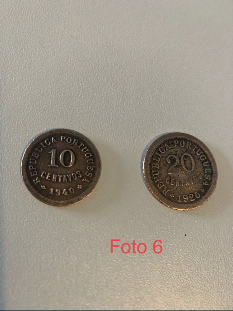 Varias moedas de valor