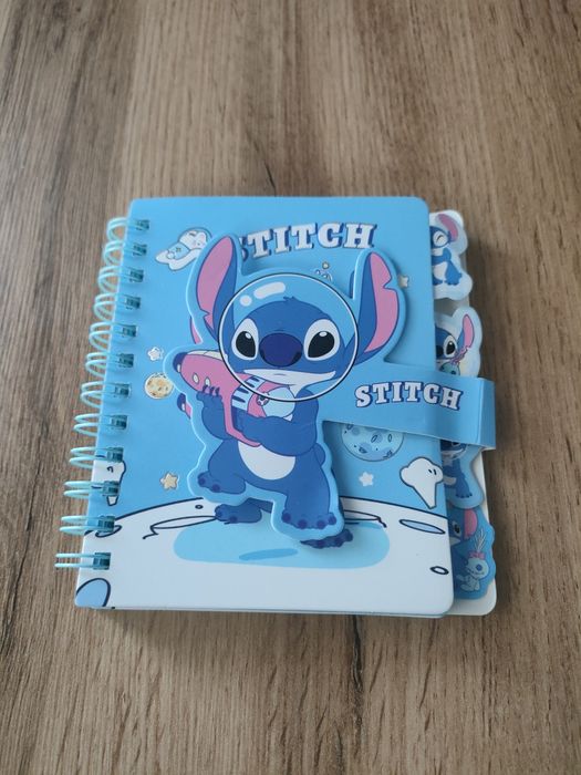 Uroczy notatnik Lilo i Stitch kawaii notes z zakładkami i rzepem