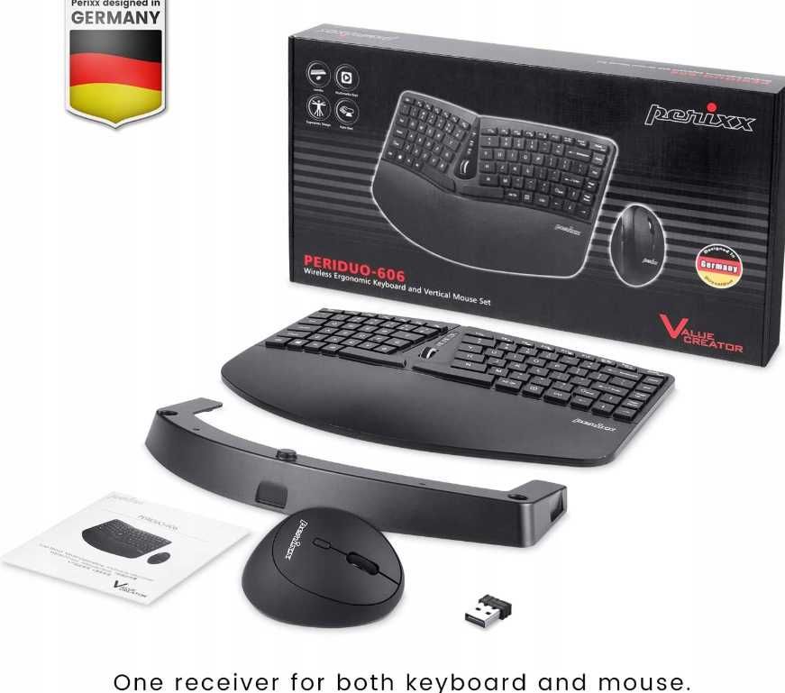 Bezprzewodowa klawiatura i mysz perixx Periduo-606