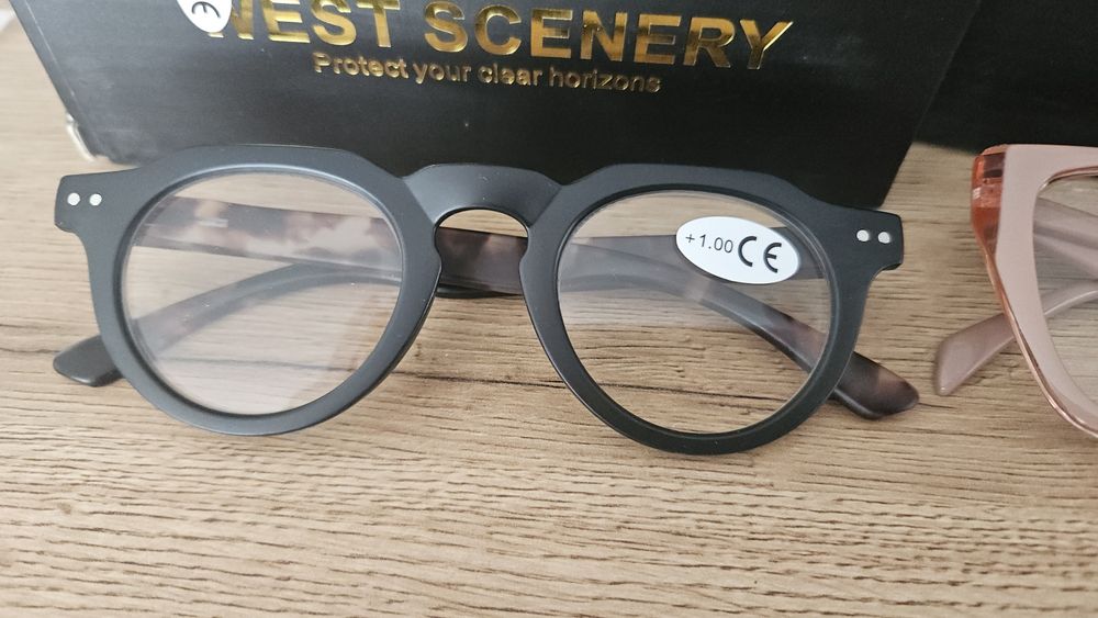 Okulary 3 sztuki do czytania nowe +1 plusy