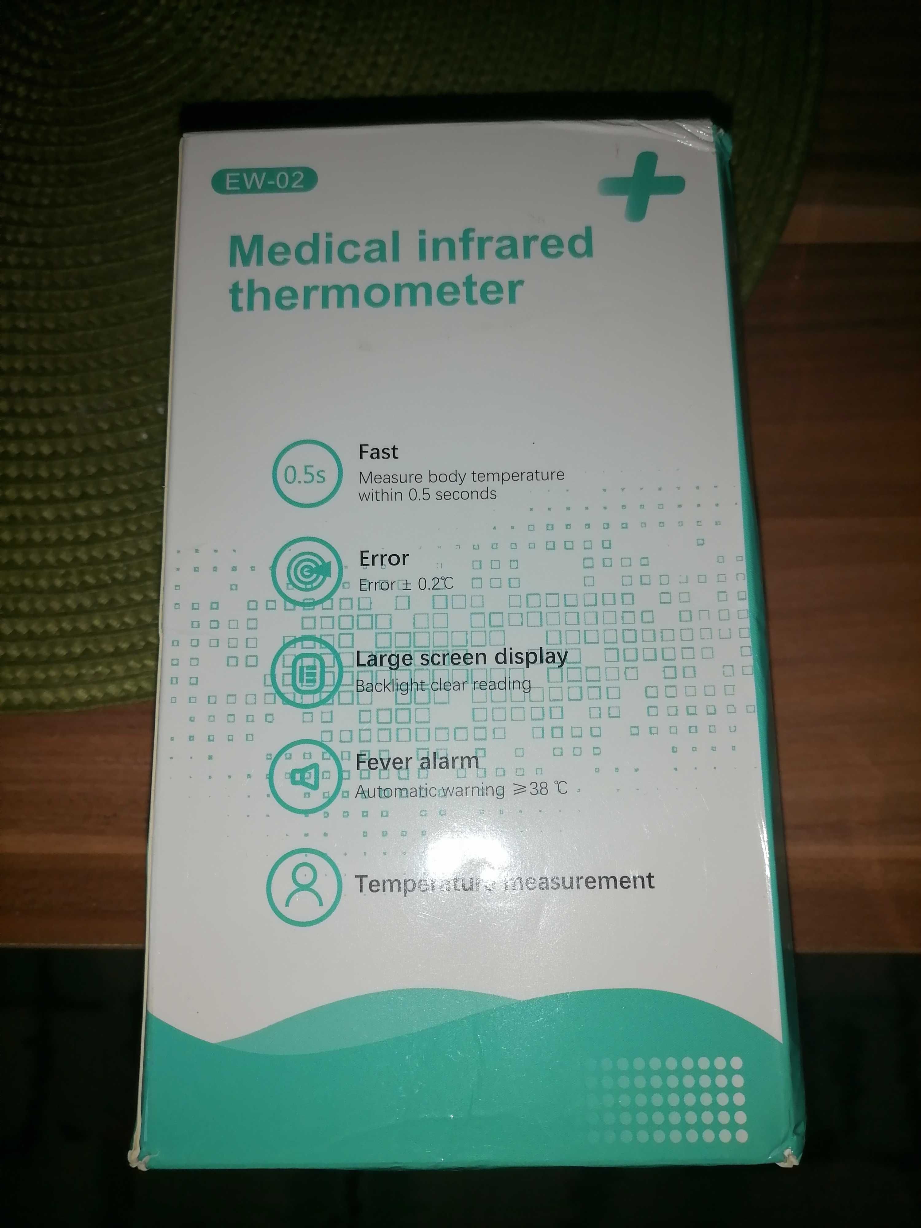 Termometr bezdotykowy nowy +pulsometr