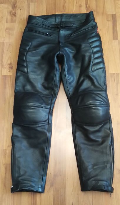 Мотоштани Skintan, шкіряні, з захистом