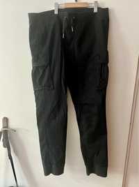 Spodnie cargo czarne z kieszeniami bojówki męskie H&M XL