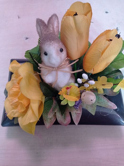 Stroik świąteczny z zajączkiem