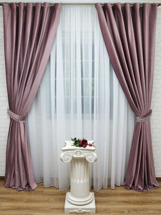 Стирка штор глажка и навешивание  штор и гардин.