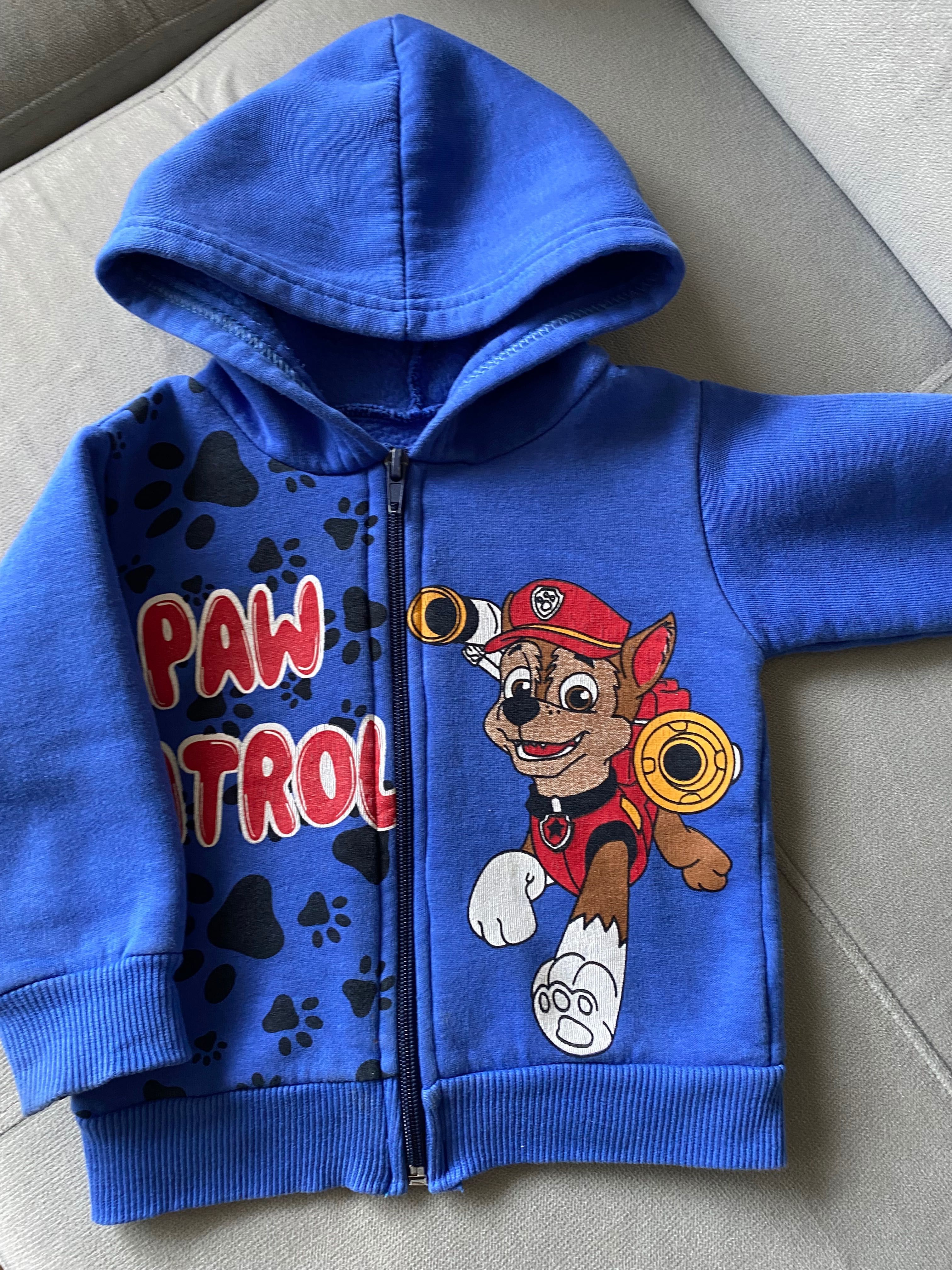 Bluza Paw Patrol stan idealny rozmiar 80/86 niebieska kaptur