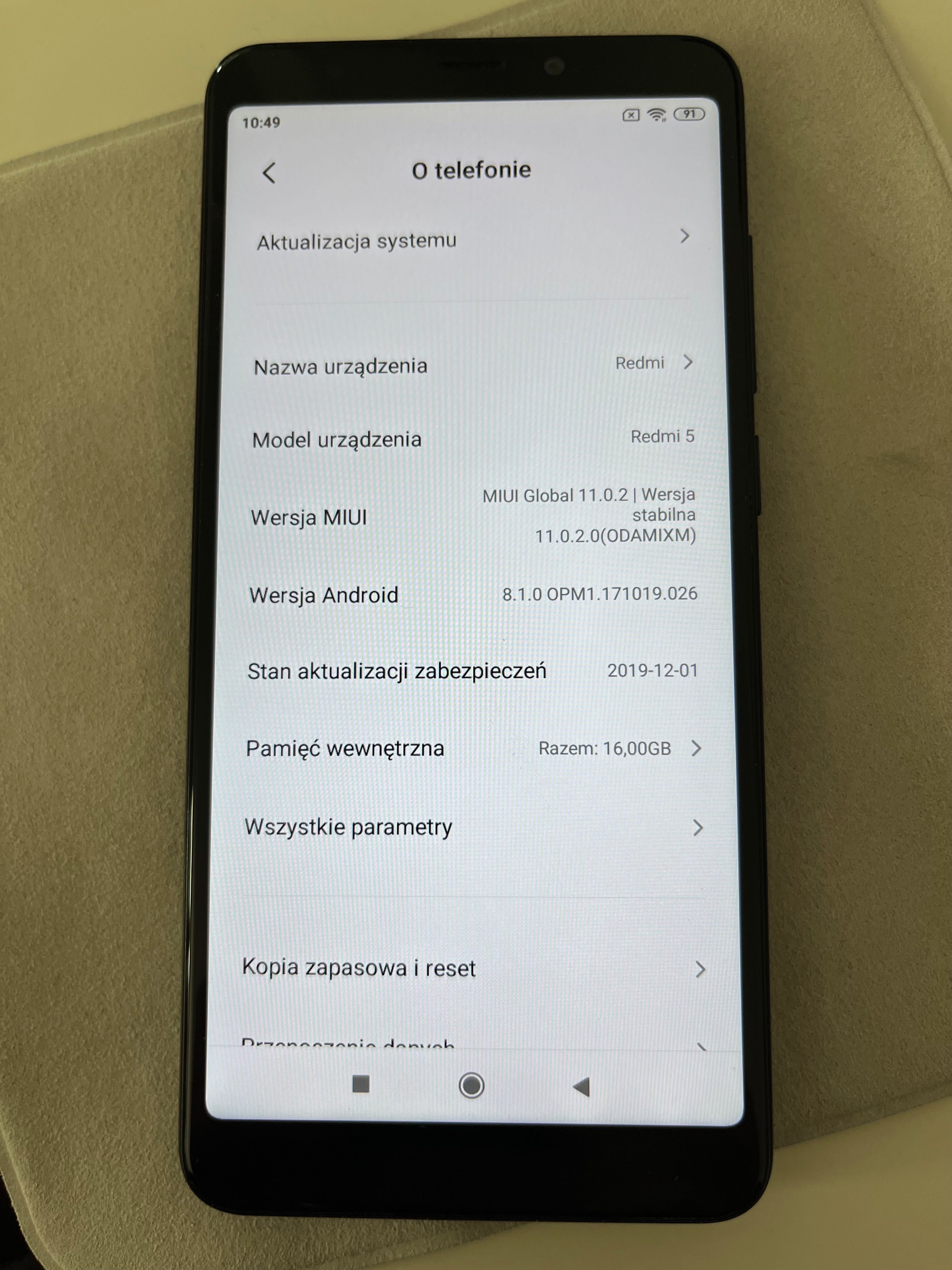 smartfon XIAOMI REDMI 5