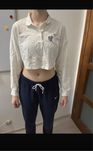 koszulka polo z dlugim rękawem crop top