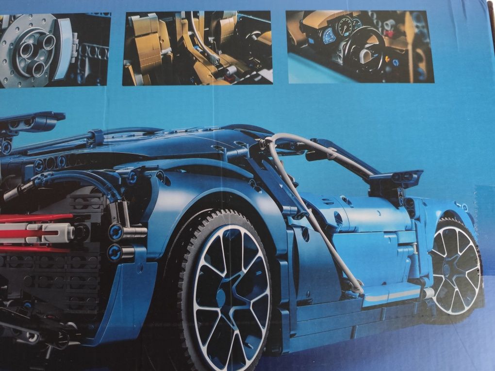 Bugatti Chiron klocki technic skala 1:8 + pudełko