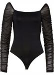Bonprix body sexy siateczkowe rękawy r.40/42