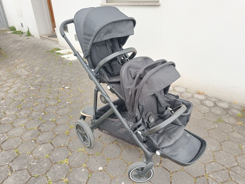 Carrinho duplo Gazelle S, com duas cadeiras