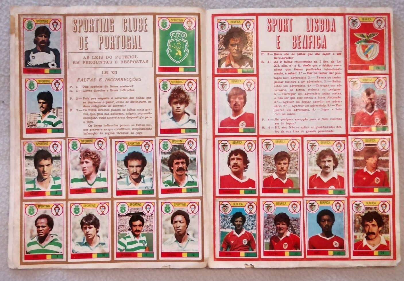 Caderneta completa época 82-83