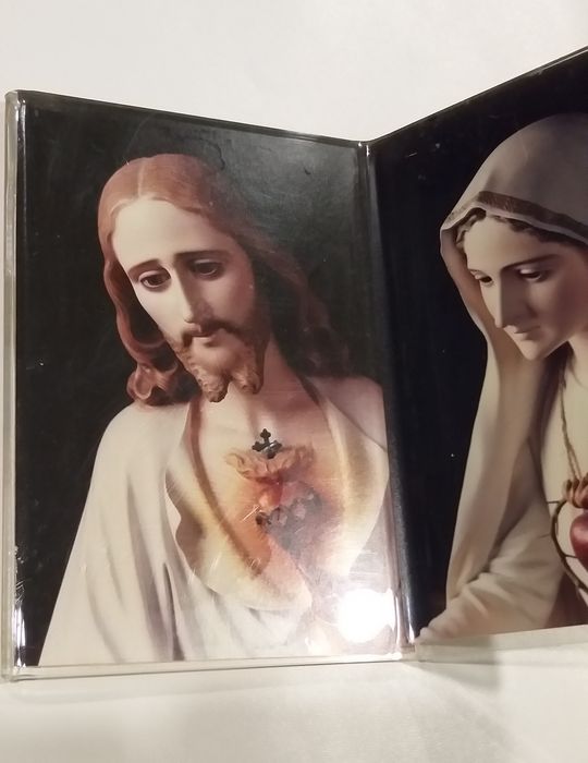 Acrílico com imagens religiosas