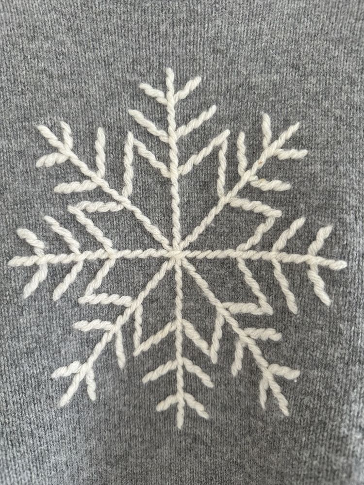 Sweter Franco Callegari S wełna merynosów wełniany śnieżynka