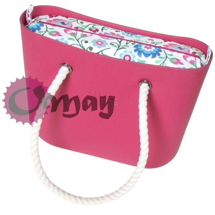 organizer OBAG STANDARD welur folk kwiaty róż sangria wkład OMAY