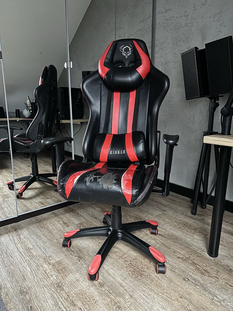 Krzesło gamingowe Diablo X-One Horn Czerwono-Czarne