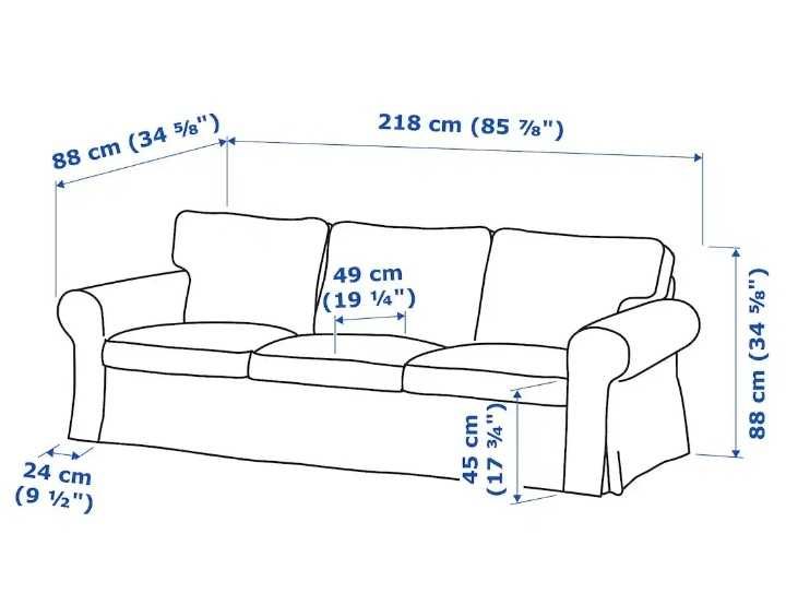 Trzyosobowa biała sofa Ikea