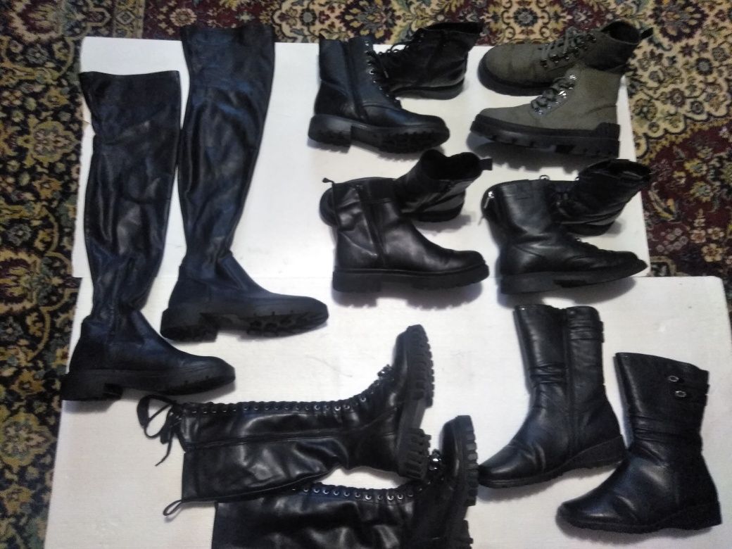 Ботинки демис.41р,Pull&Bear42р,ботфорти Zara41р,зимние 38р,42р.