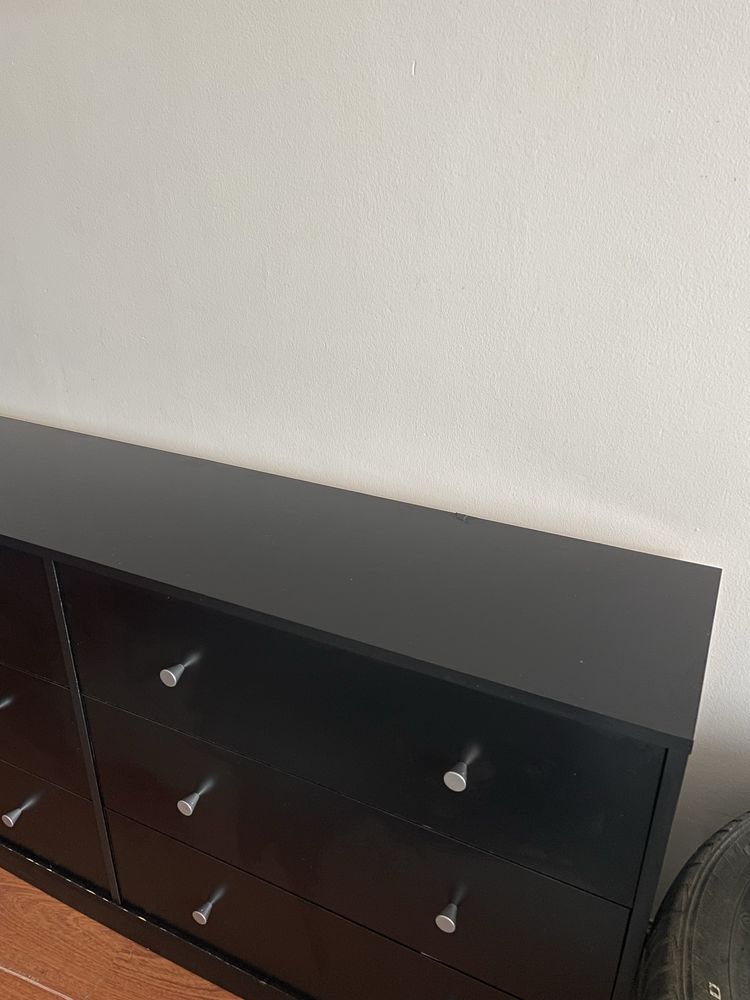 Cómoda Preta Dupla 143x68
