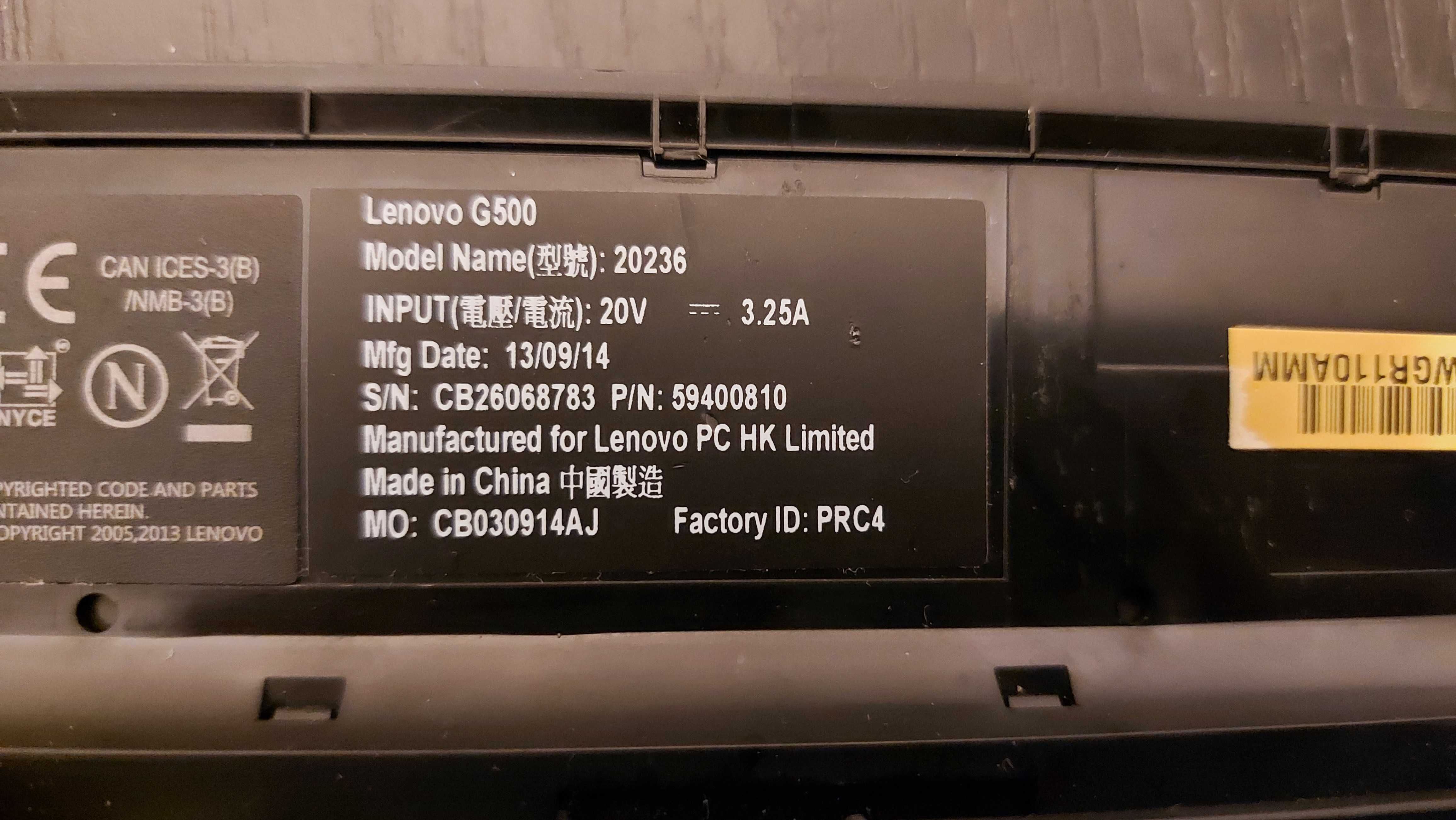 Laptop Lenovo G500 i5