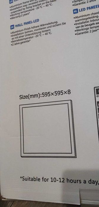 Panel LED Aigostar 40W 59,5x 59,5cm Zimny