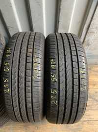 Dwie opony pirelli cinturato p7 215/55/17 2017r. Jak nowe