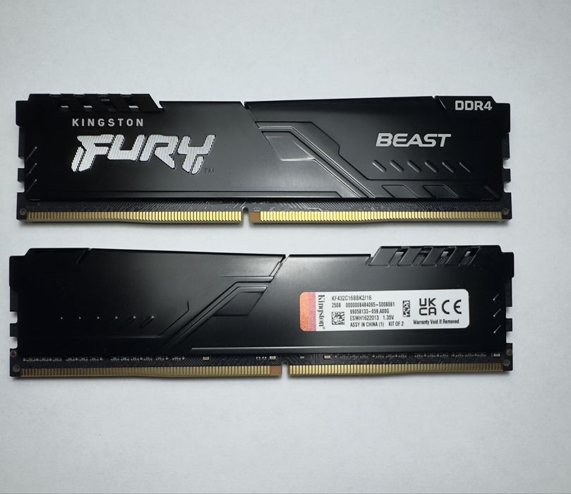 Оперативна пам’ять Kingston Fury Beast DDR4 3200MHz (KF432C16BBK2/16)