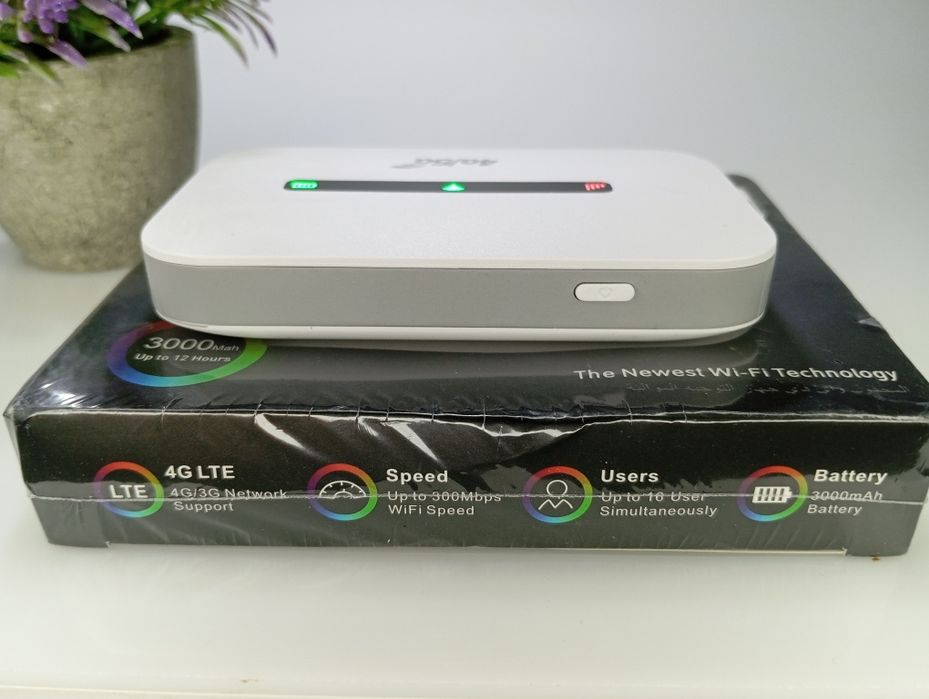 ‼️Портативний модем M6 з LED-дисплеєм 4G LTE роутер 3000mAh 300Mbps ‼️