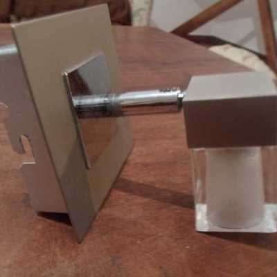 Aplique - candeeiro parede vidro e metal Kubic Light
