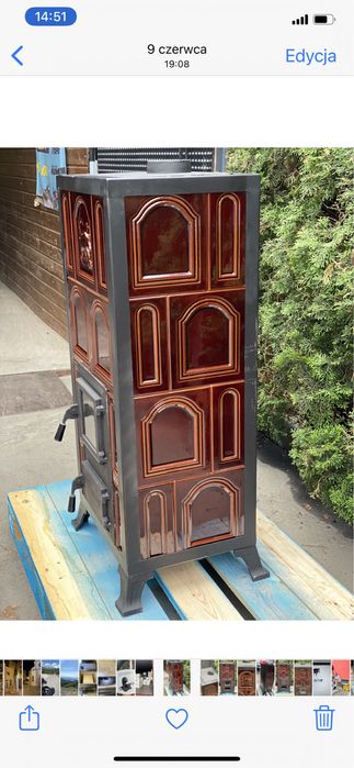 Piec kaflowy koza kaflowa kominek wolnostojący