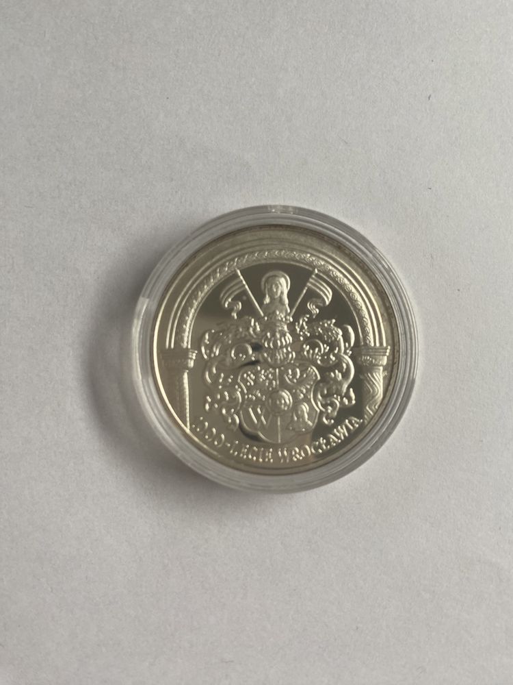 Srebrna kolekcjonerska moneta 1000-lecie Wrocławia