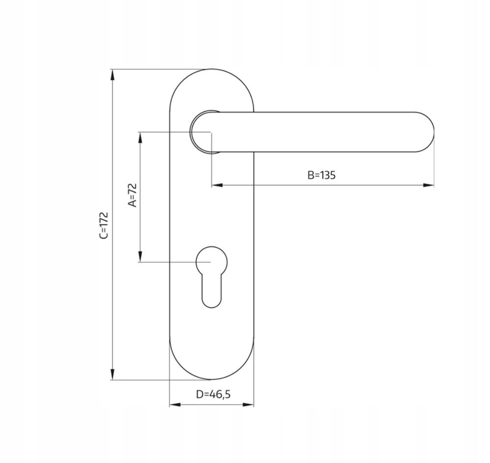 Klamka do drzwi zewnętrzna Metalnet