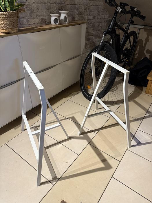 Nogi IKEA metalowe do biurka stolu biale