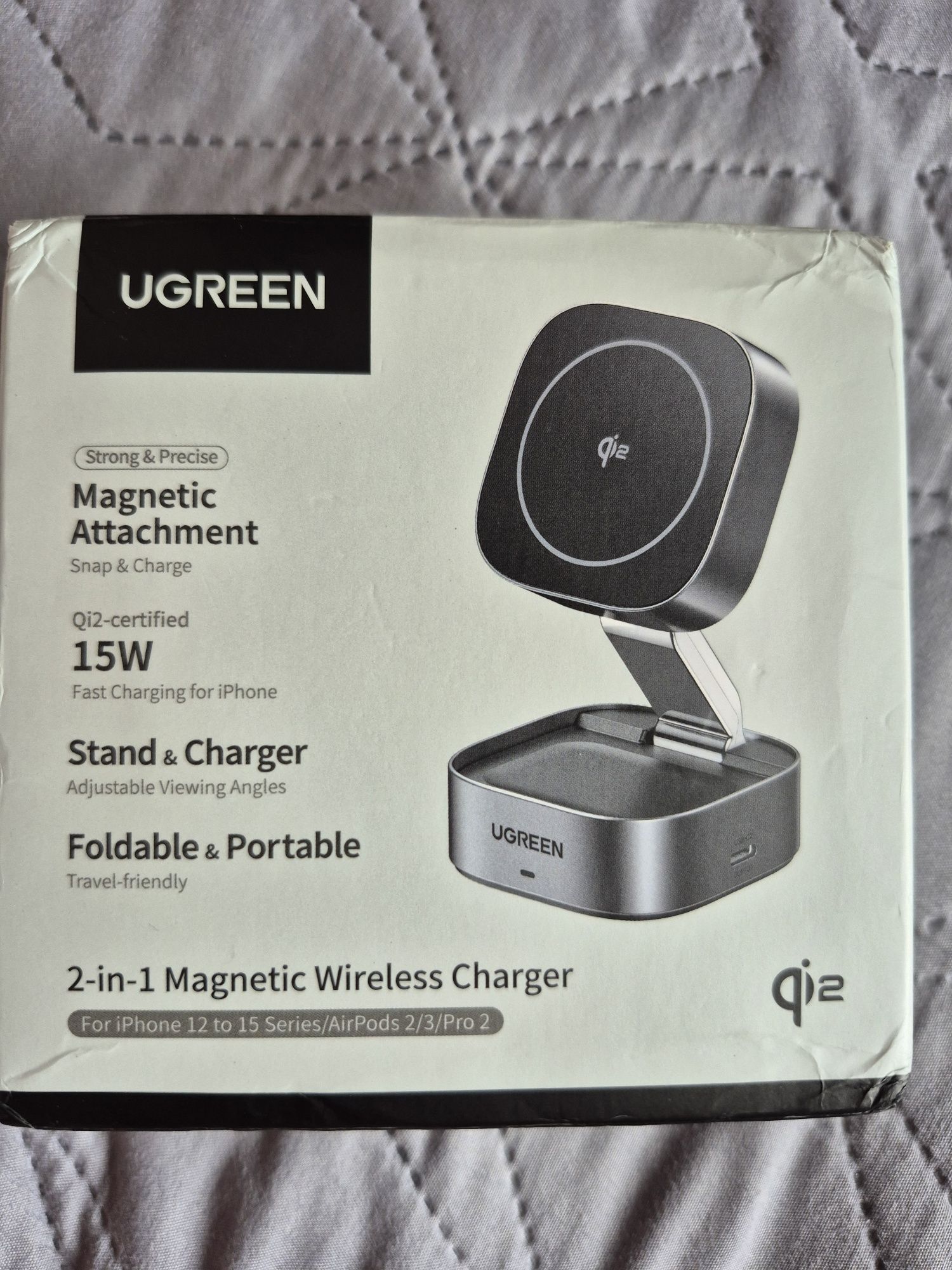 UGREEN Qi2 25 Вт магнітна зарядна підставка