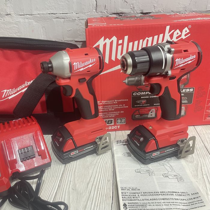 Набор бесщеточных шуруповертов  Milwaukee 3692-22CT Brushless
