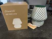 Lampka stołowa LED Onewish – szklana, dekoracyjna