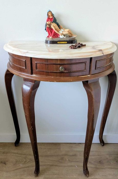 Consola Vintage Madeira, Tampo de Pedra – Clássica! Só 55 € - baixou!!