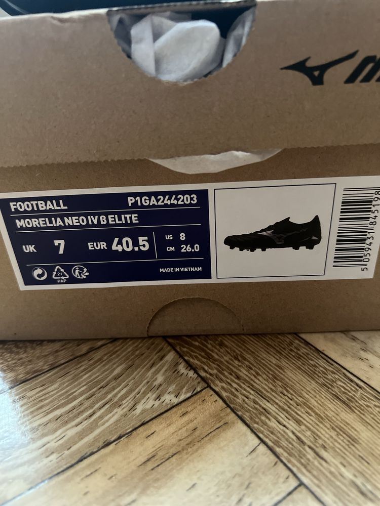 Korki Mizuno Morelia Neo IV Beta Elite FG 40.5 26 cm wkładka