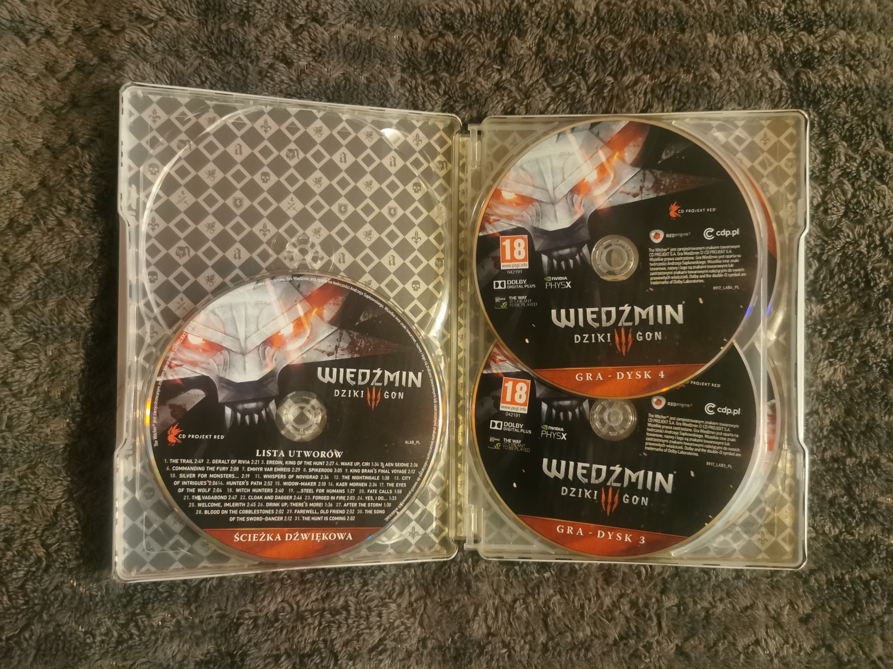 Wiedźmin 3: Dziki Gon – Edycja Steelbook PC + 4 płyty + ścieżka dźwięk