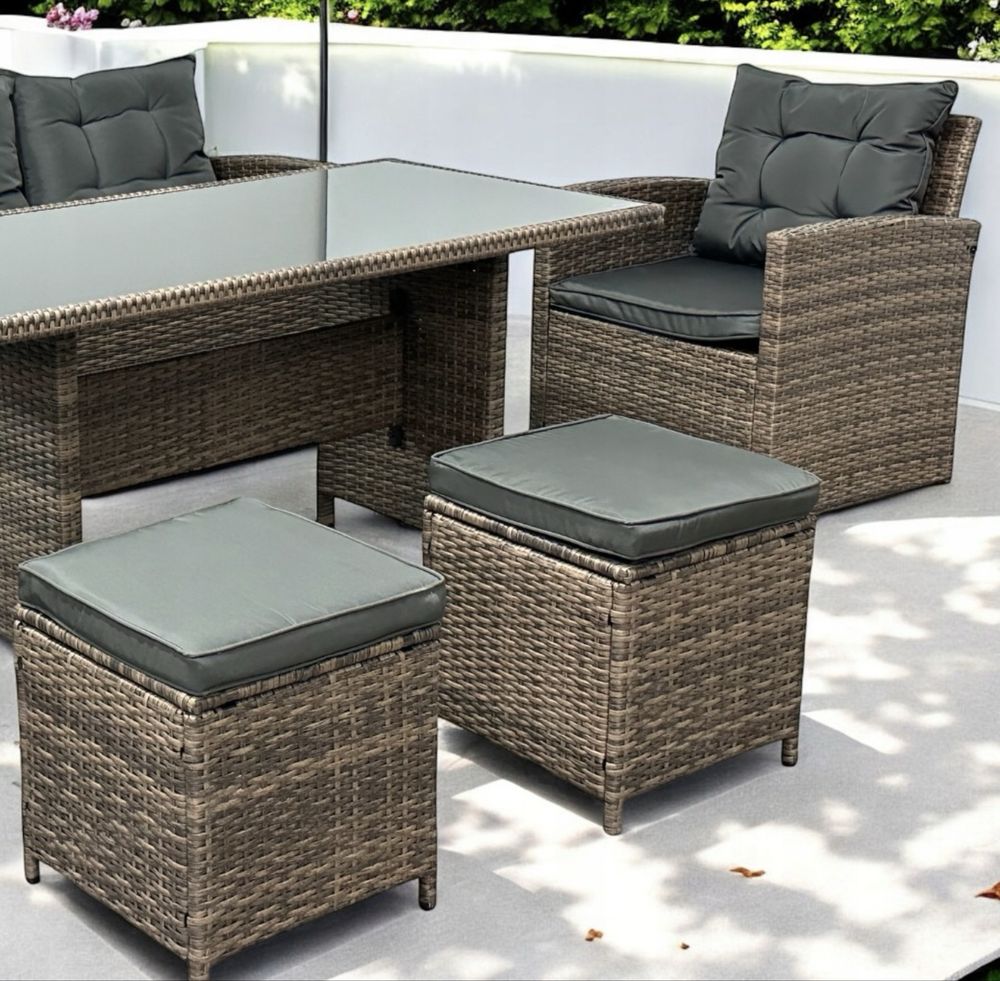 Meble ogrodowe technorattan kolory sofa fotele stół