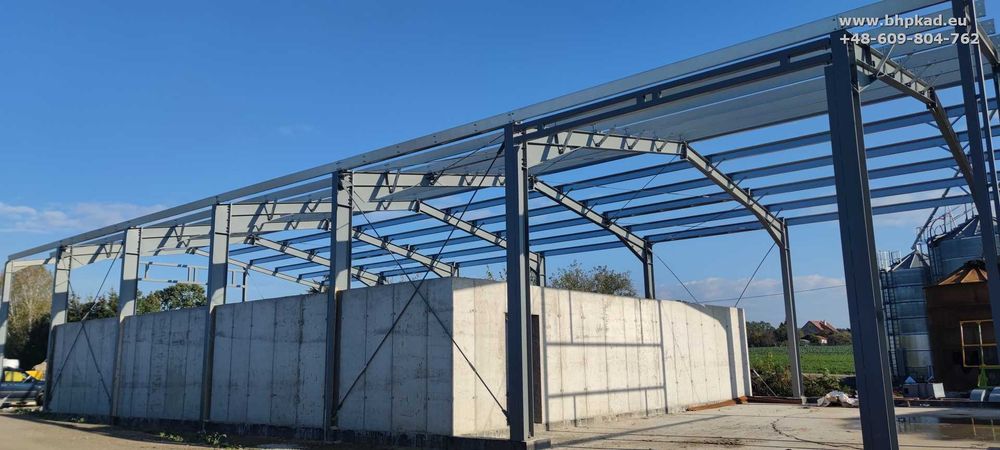 Konstrukcja stalowa. 14x30x5,4m. BHP KAD. Hale stalowe.