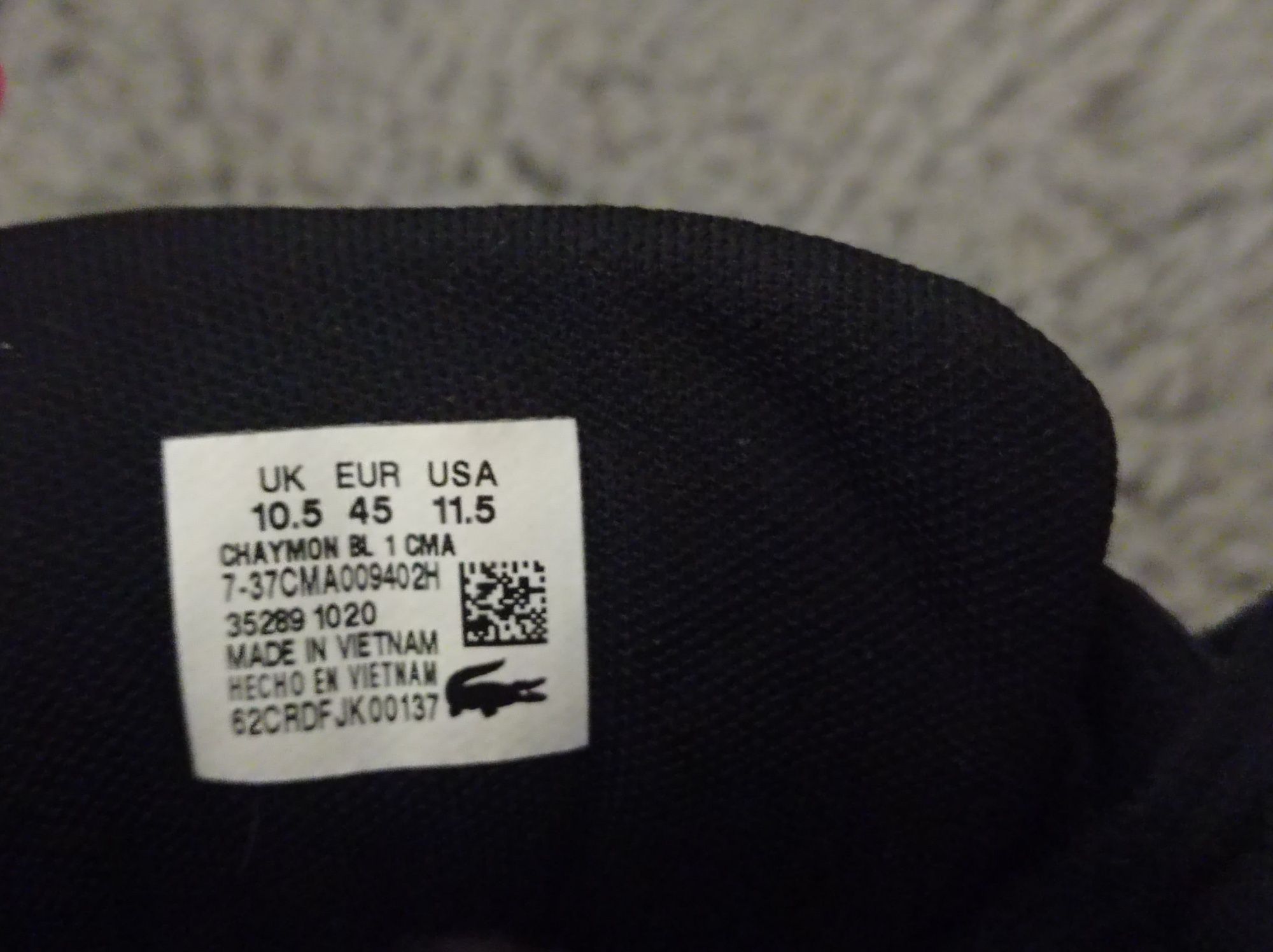Buty Lacoste Chaymon rozmiar 45 czarne j nowe skóra skórzane męskie 30