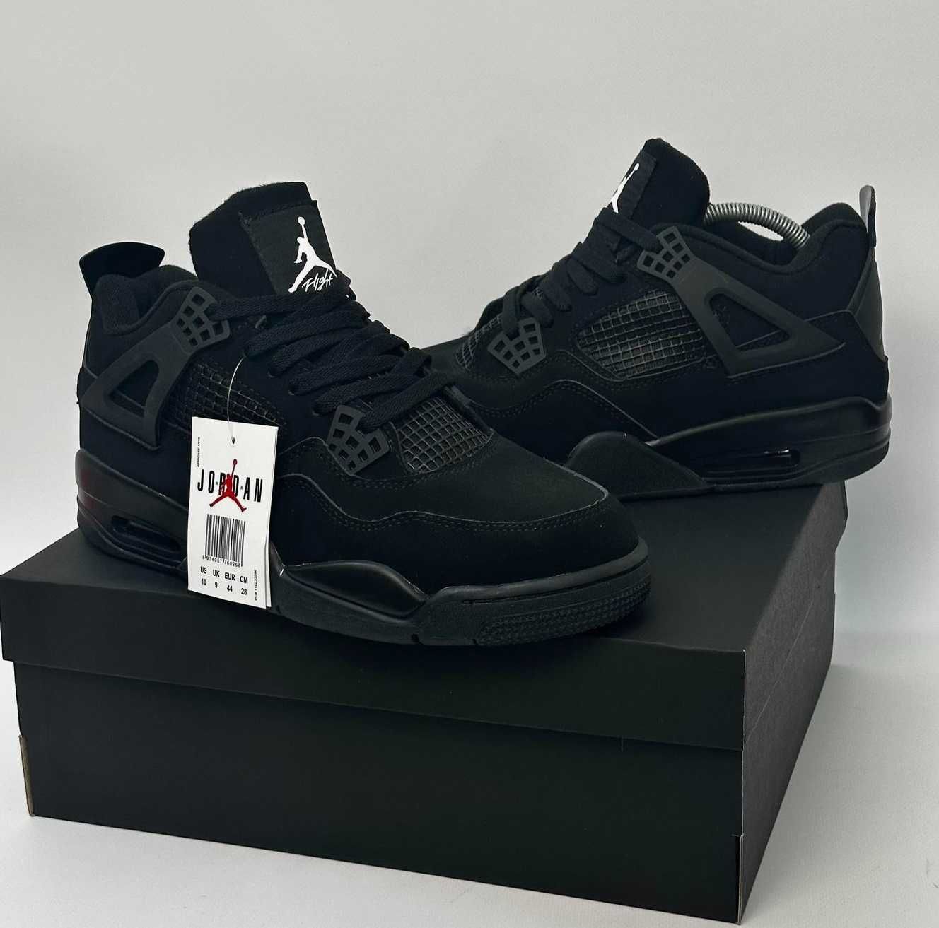 Кроссовки Мужские Найк Air Jordan 4 Retro черные Кроссовки Nike