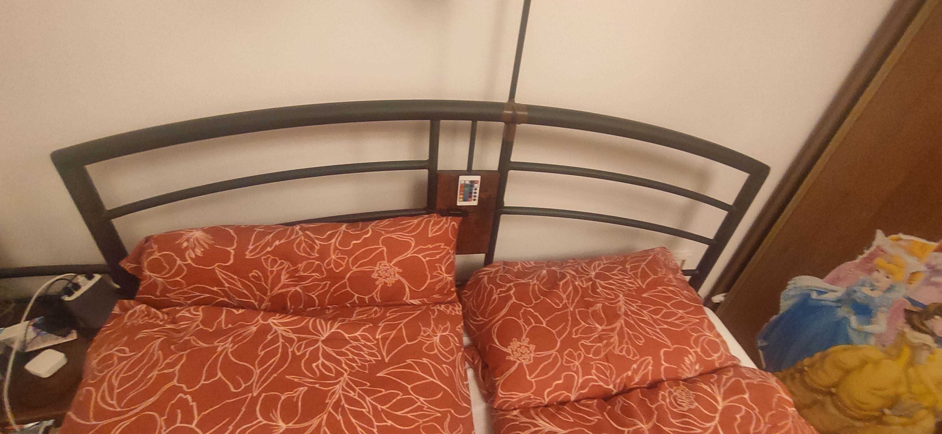 Łóżko metalowe z materacem 160 cm X200 cm Rybnik
