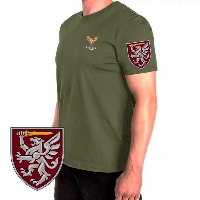 80 бригада ДШВ ОДШБр військова футболка з принтом ЗСУ
