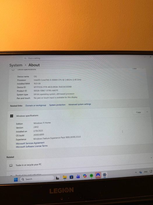 Ноутбук Lenovo Legion Y540